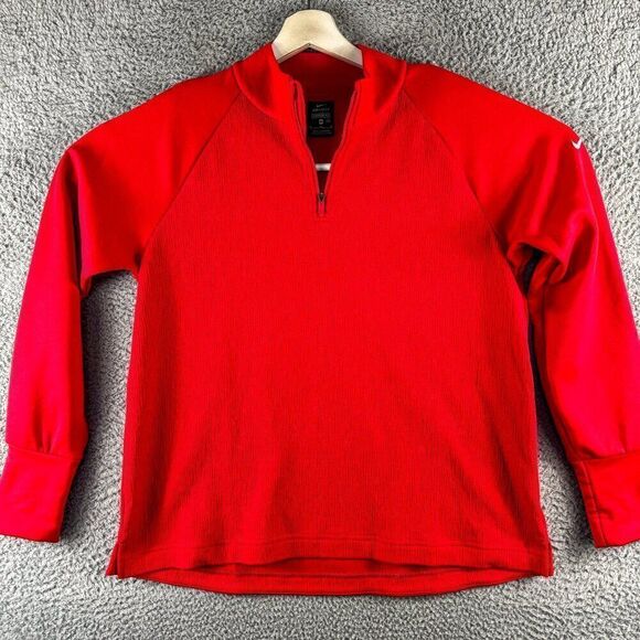 Nike Victory Therma Golf 1/4 Zip Jacket Womens‎ Medium Red Outdoor CU0817-657 - Picture 1 of 13